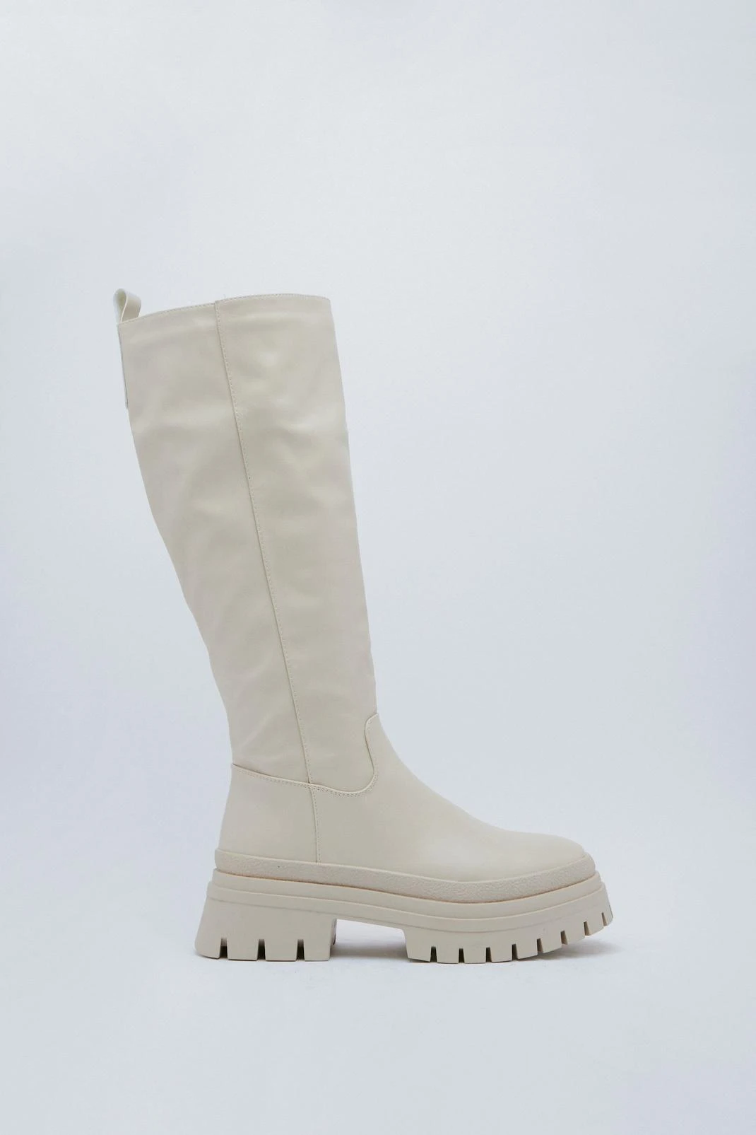 Faux Leather Knee High Boots - Image 2