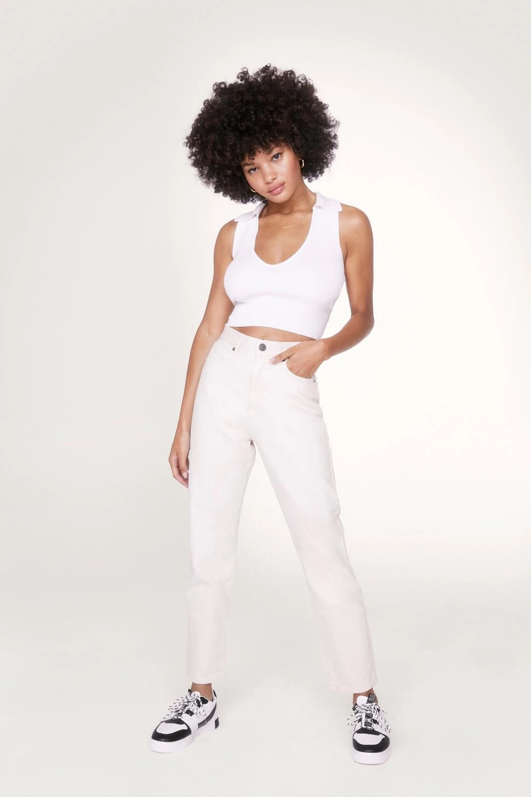 Organic Denim High Waisted Mom Jeans - Image 2