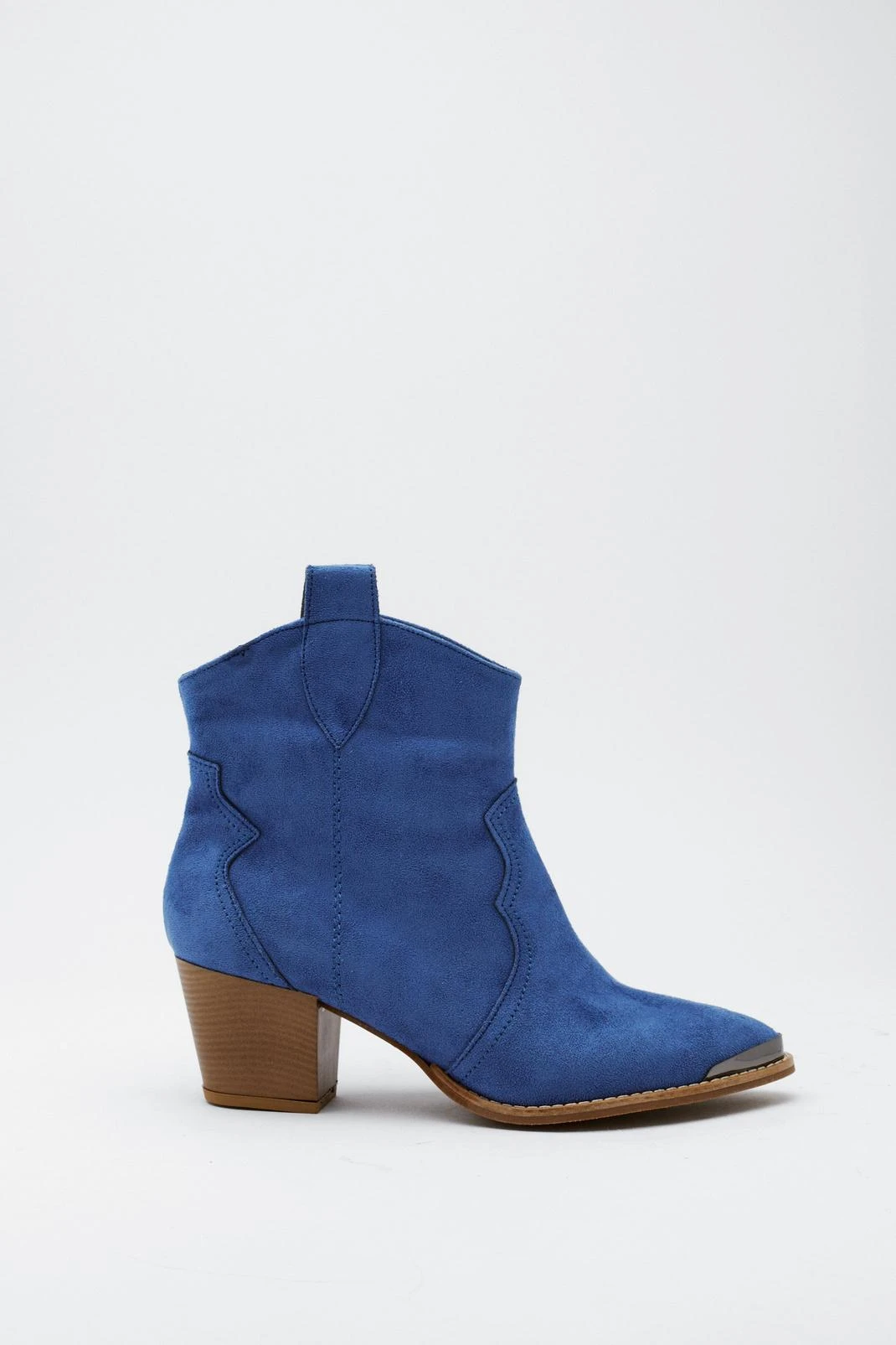 Faux Suede Metal Tip Western Boots - Image 3