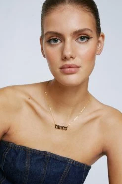 Cancer Necklace -Nasty Gal shop womens gold cancer necklace 3