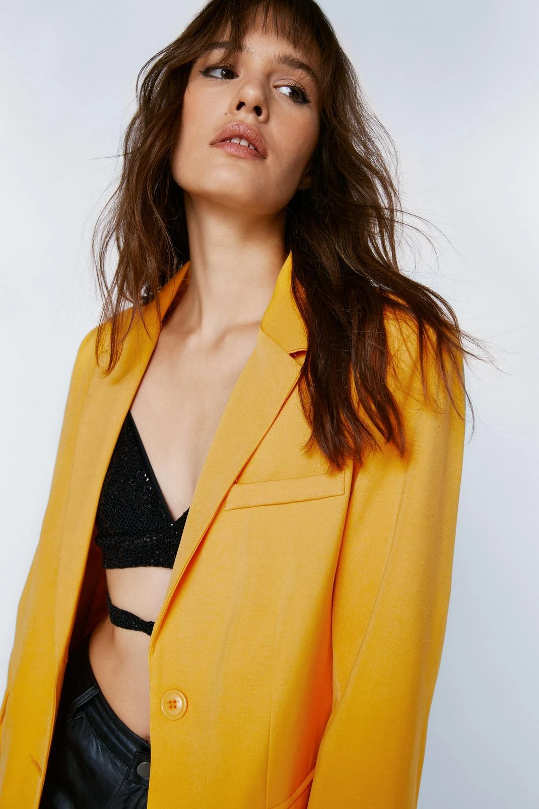 Oversized Twill Single Breasted Blazer - Image 5