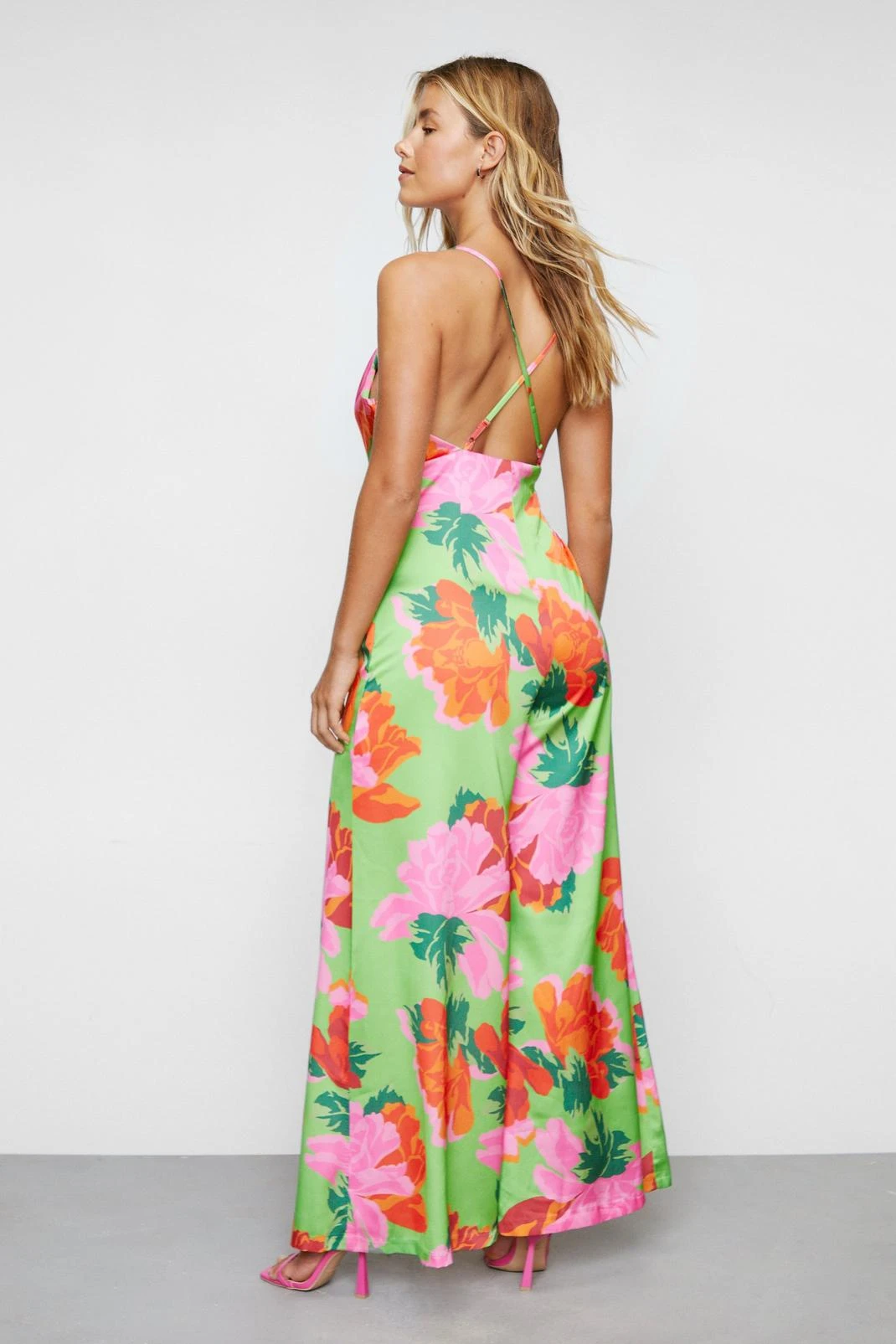 Bold Floral Print Wide Leg Jumpsuit - Image 3
