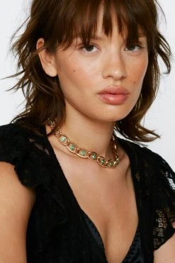 Embellished Jewel Chain Necklace