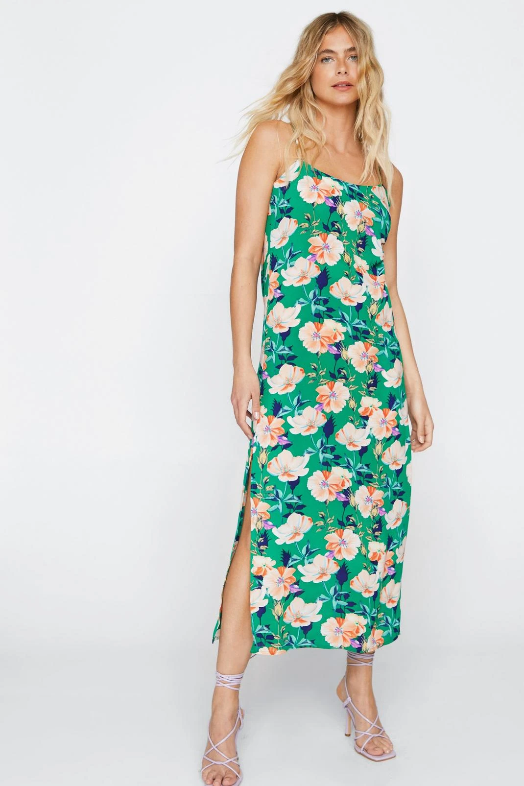 Floral Strappy Midi Slip Dress - Image 4