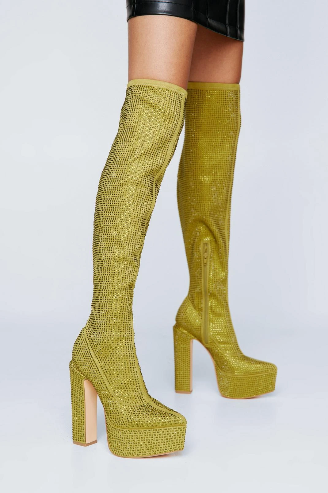 Heat Seal Thigh High Platform Boot - Image 4