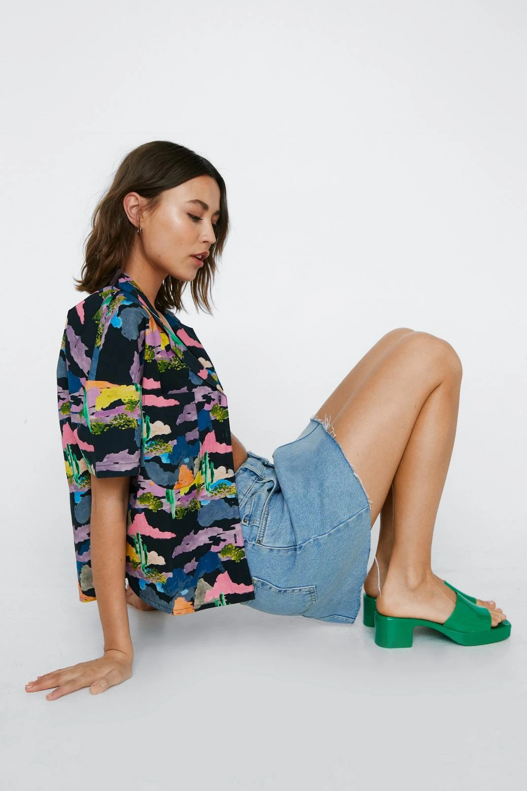 Jelly Flatform Mule Sandals