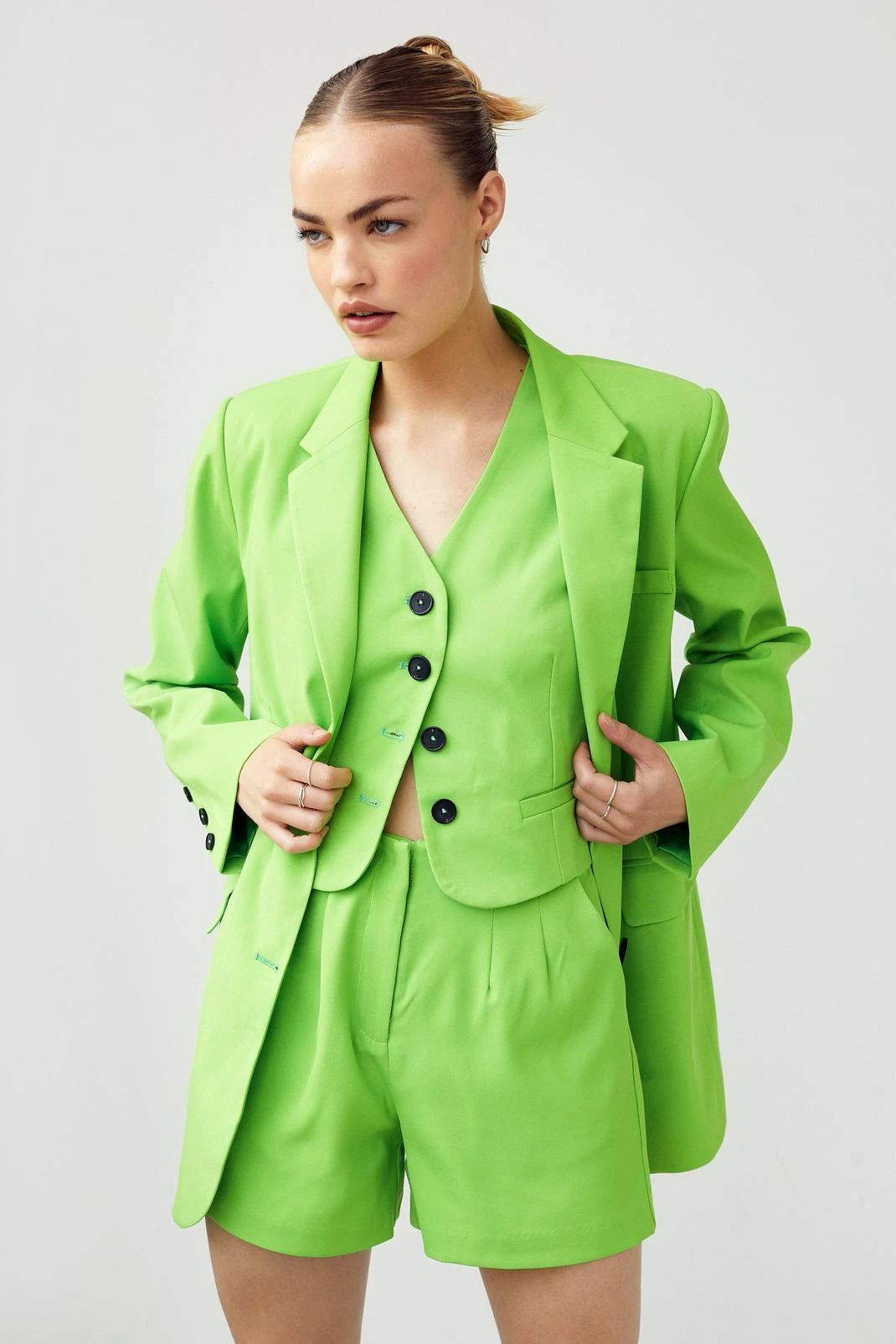 Oversized Twill Single Breasted Blazer - Image 14