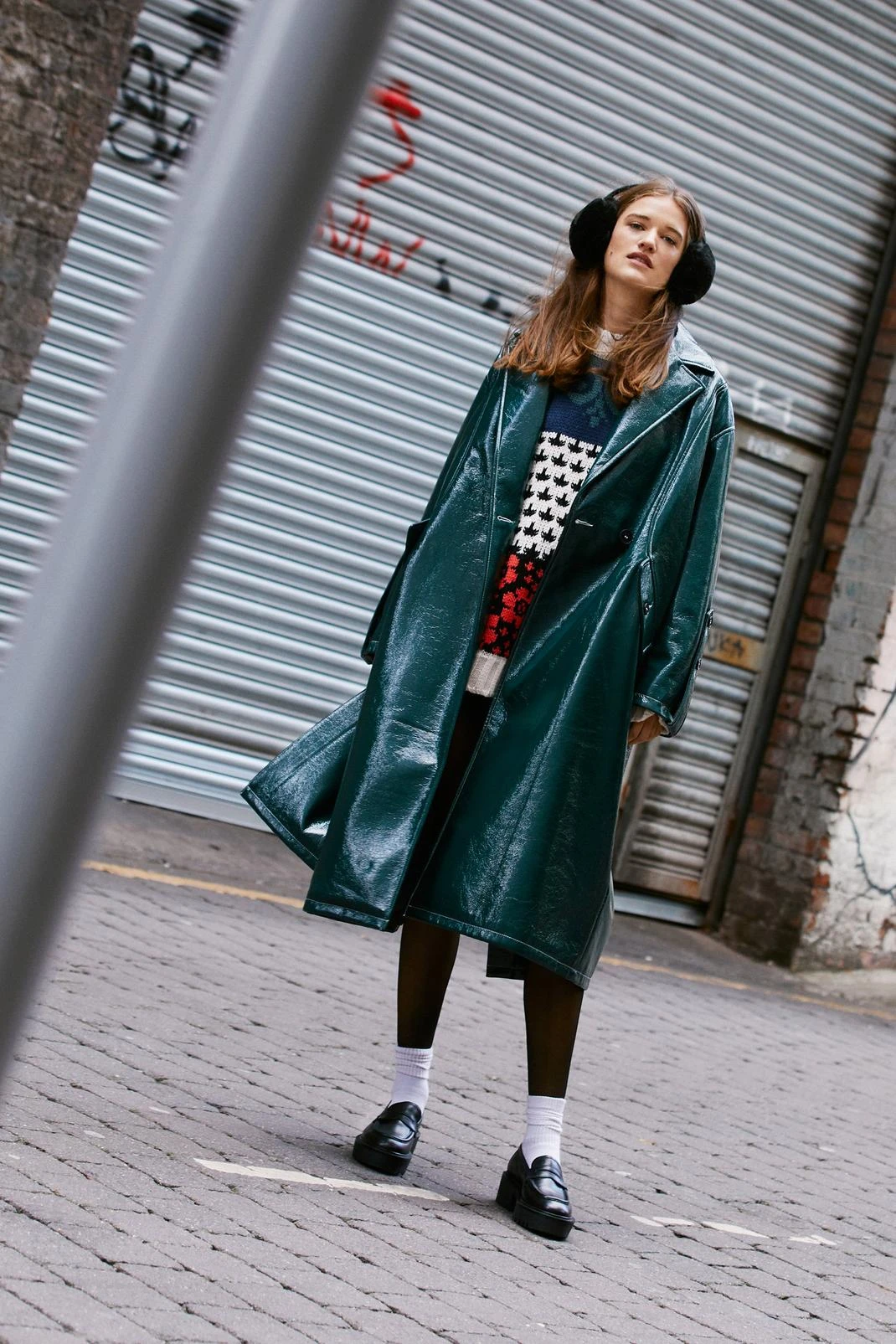 Petite Vinyl Oversized Trench - Image 4