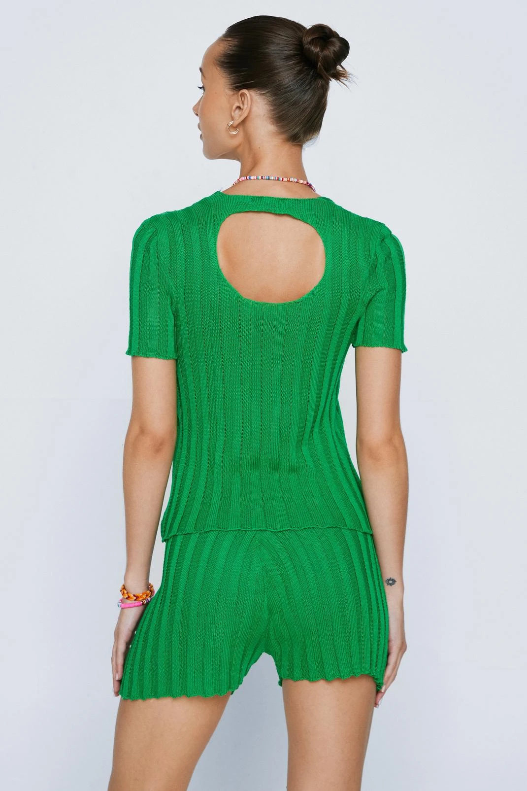 Ribbed Knitted Shorts - Image 6