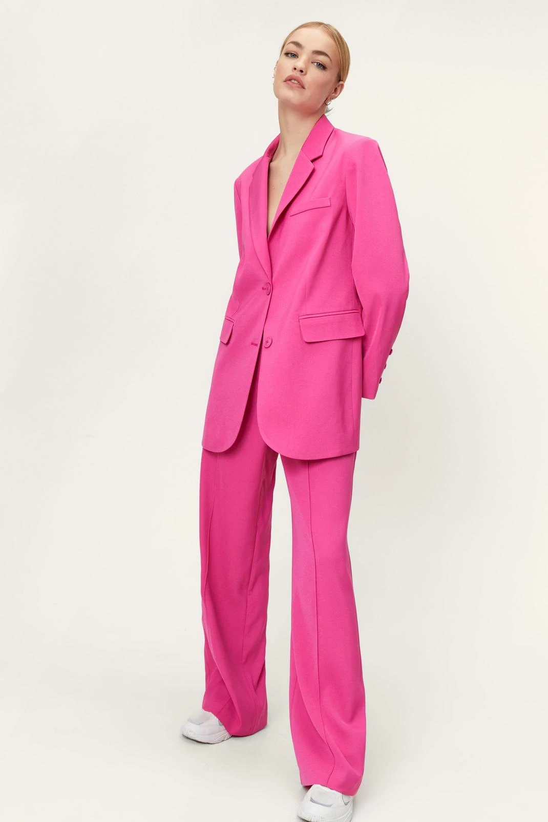 Oversized Twill Single Breasted Blazer - Image 11