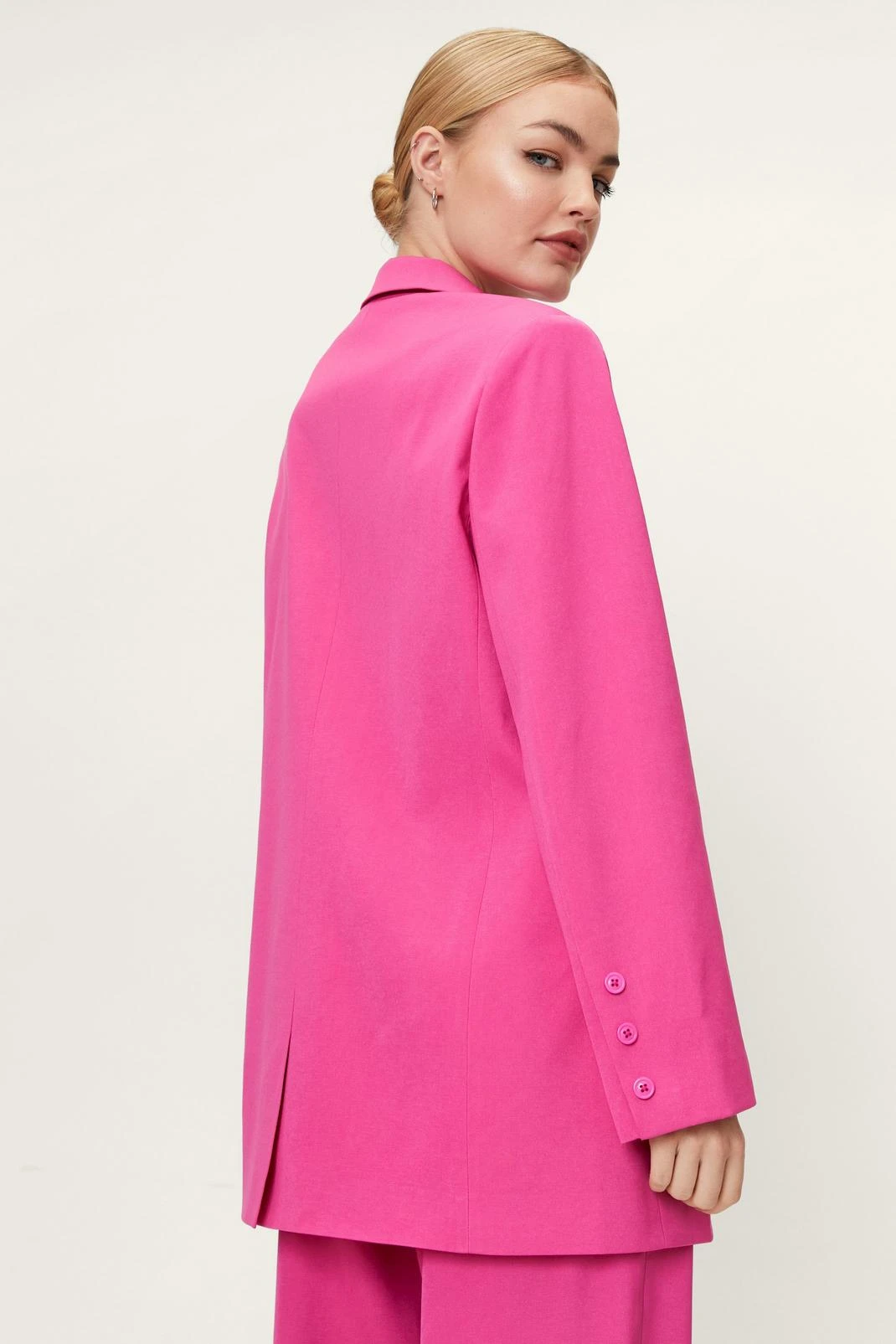 Oversized Twill Single Breasted Blazer - Image 12