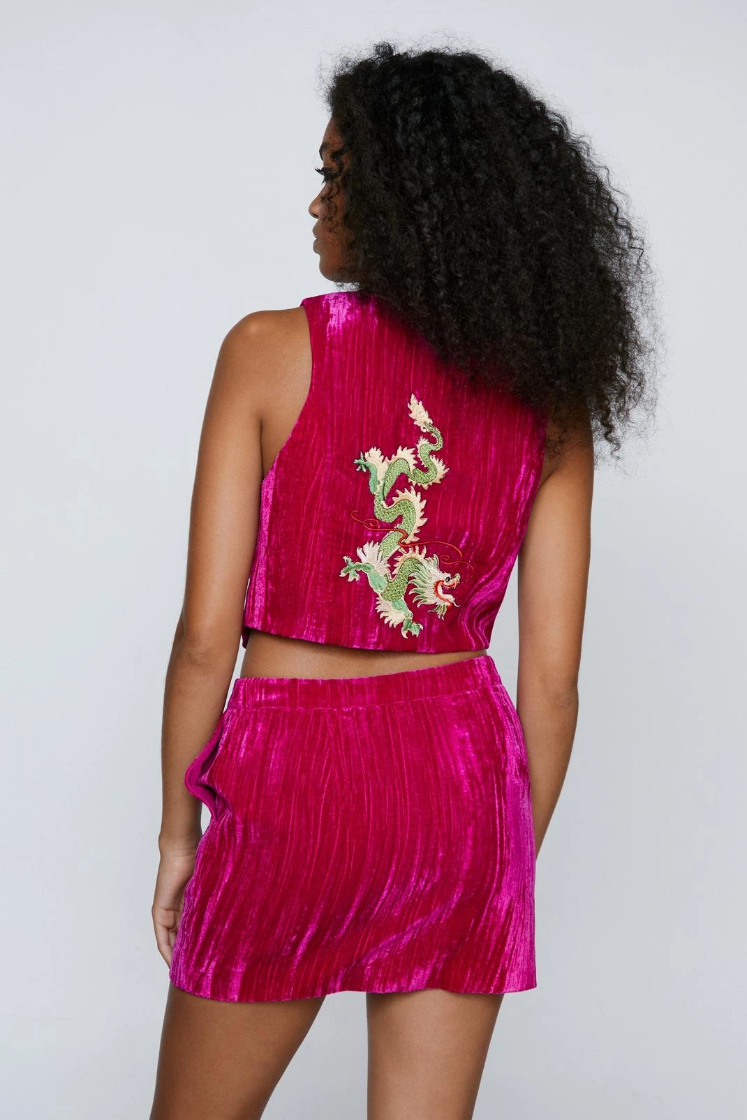 Premium Embroidered Velvet Waistcoat - Image 3