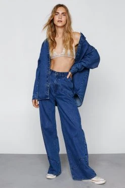 Western Seam Detail Denim Shirt