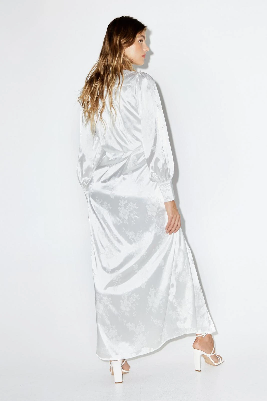 Jacquard Long Sleeve Maxi Dress - Image 3
