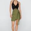 High Waisted Wrap Cargo Skirt