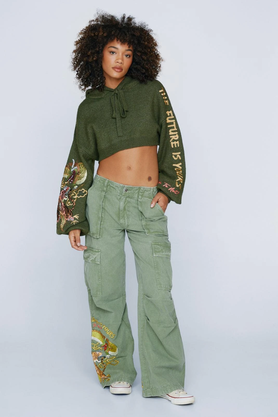 Premium Dragon Embroidered Hooded Sweater