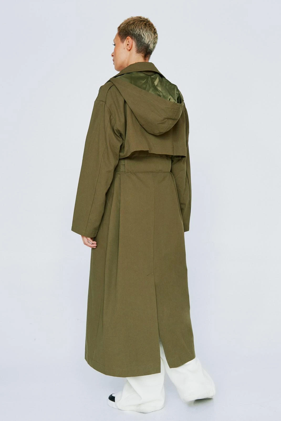 Premium Hooded Trench Coat - Image 6
