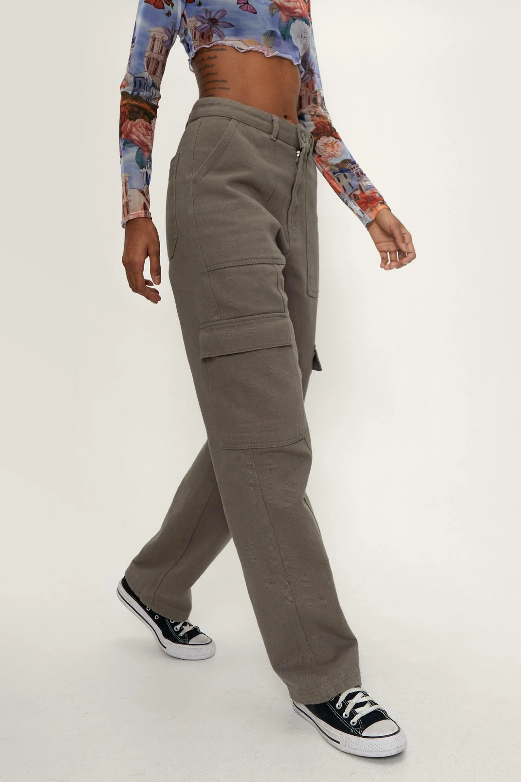 Twill Utility Straight Leg Cargo Pants - Image 8