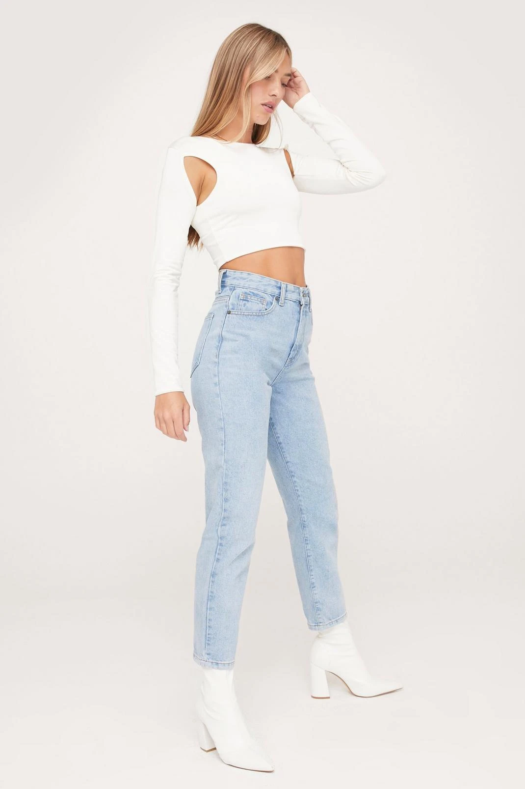 Organic Denim High Waisted Mom Jeans - Image 7