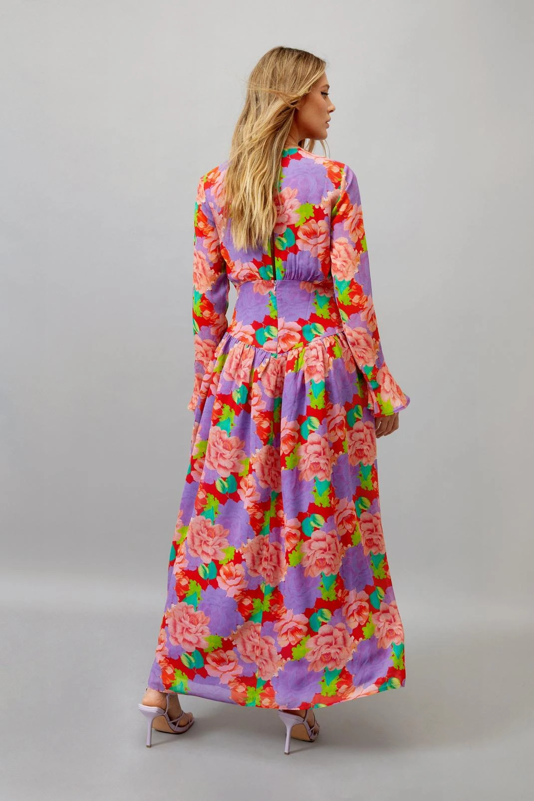 Floral Dropped Waist Maxi Dress - Image 2