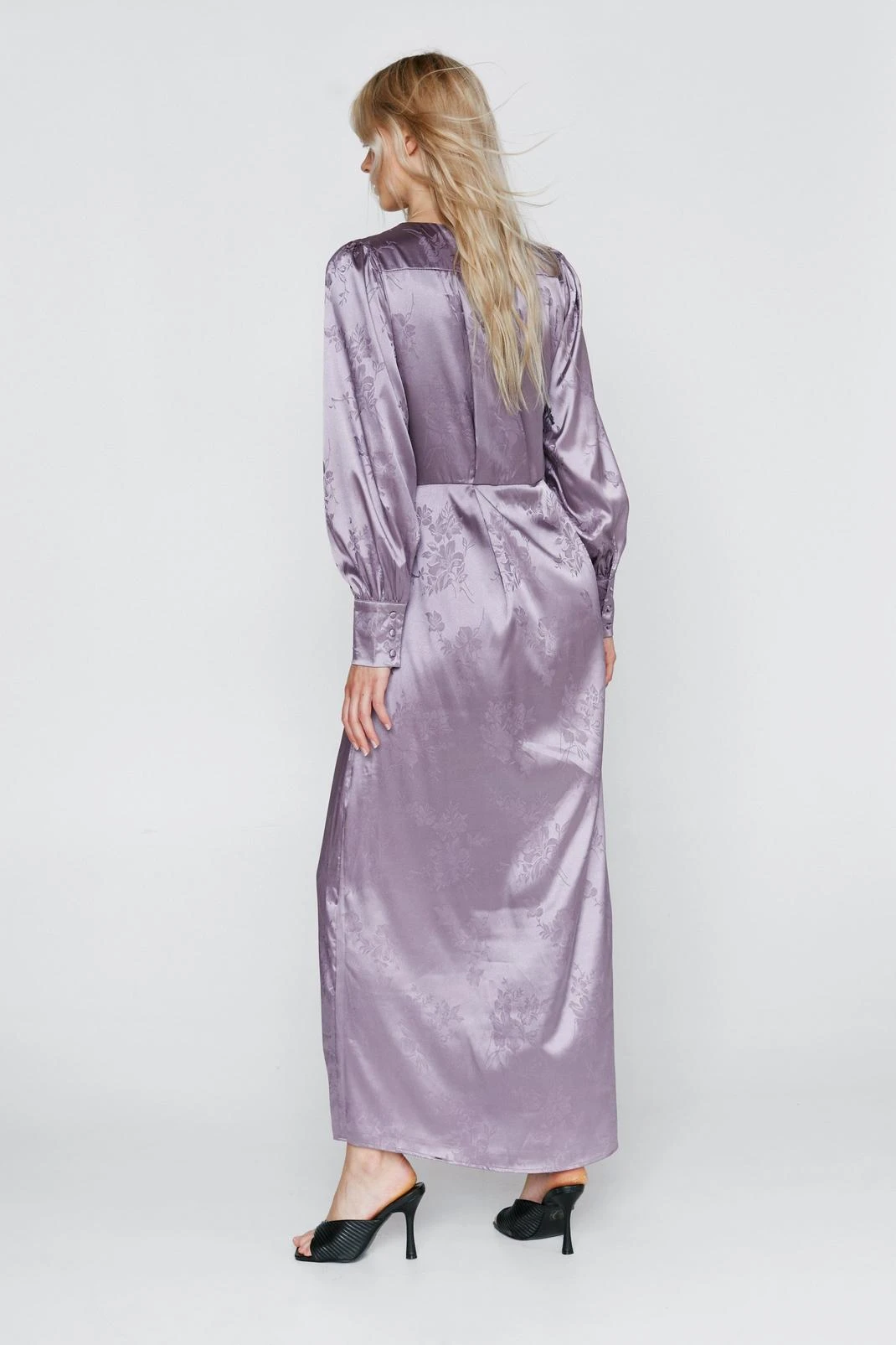 Jacquard Long Sleeve Maxi Dress - Image 6