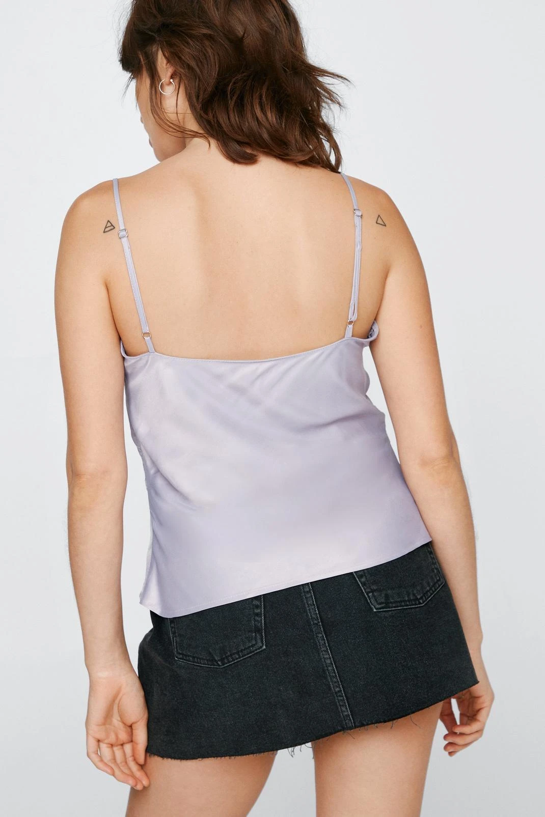 Satin Lace Insert Cami Top - Image 3