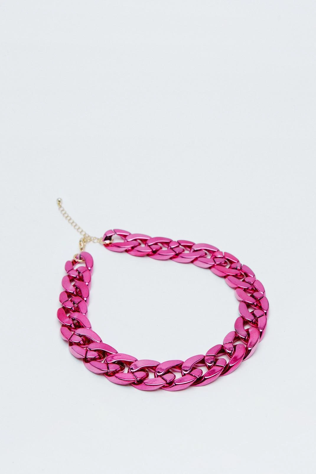 Chunky Smooth Chain Link Necklace - Image 2