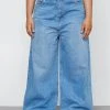Plus Size Denim Wide Leg Baggy Jeans