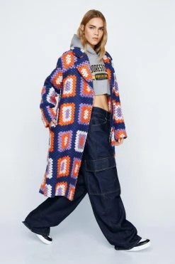Colorful Crochet Smart Coat