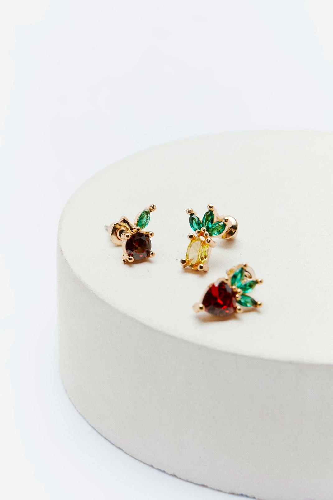 Embellished Fruit 3pc Earring Pack - Image 3