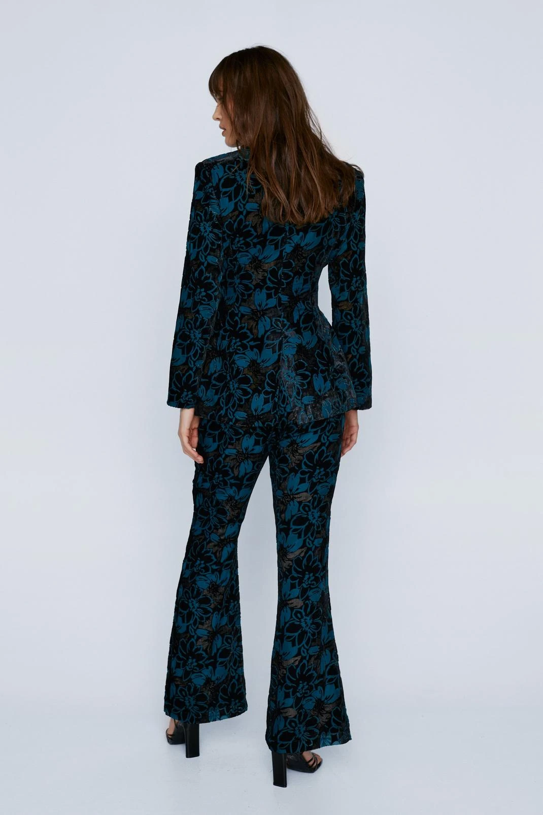 Floral Devore Tailored Wide Leg Pants - Image 3