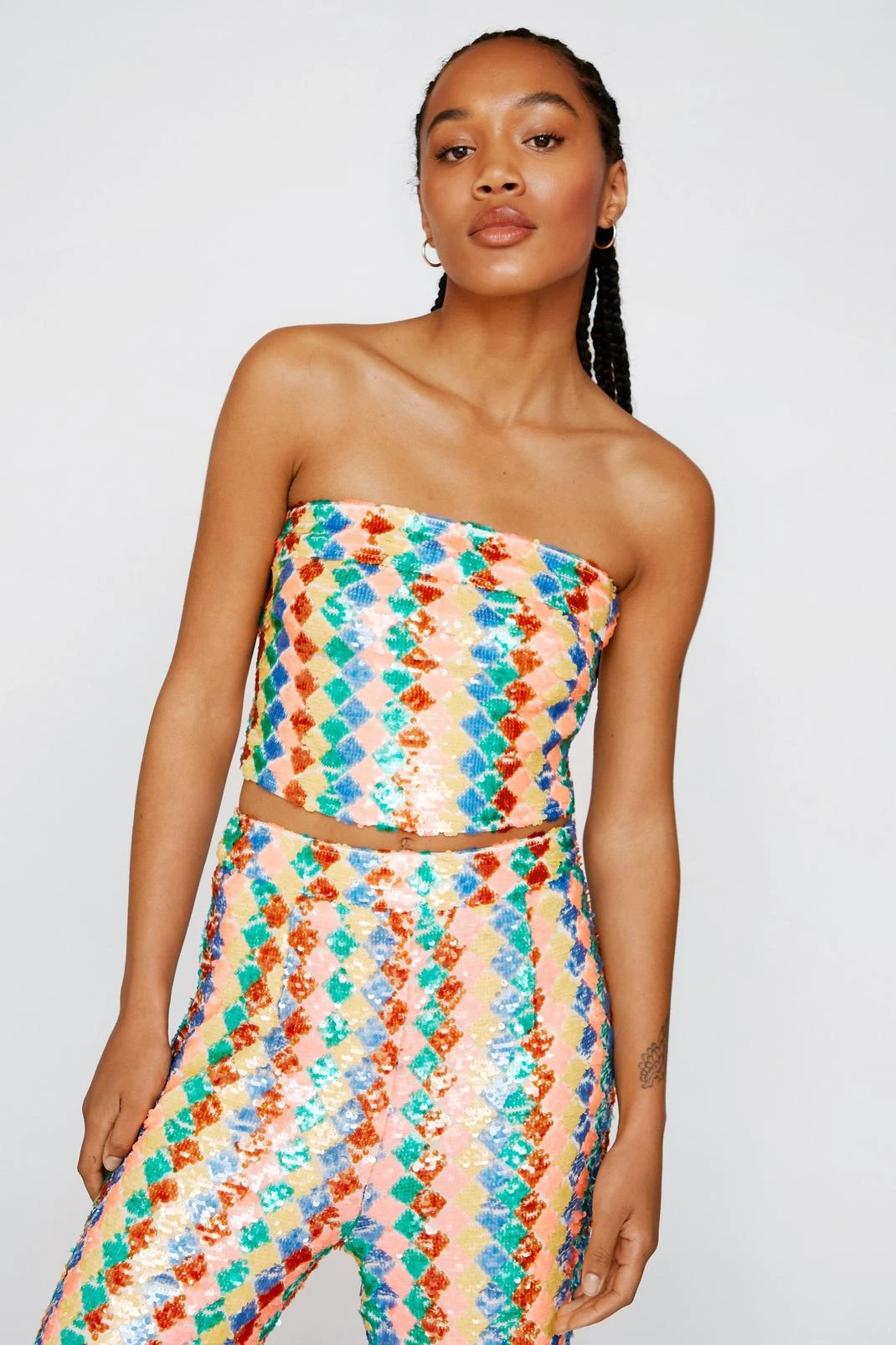 Premium Zig Zag Sequin Bustier Top - Image 4