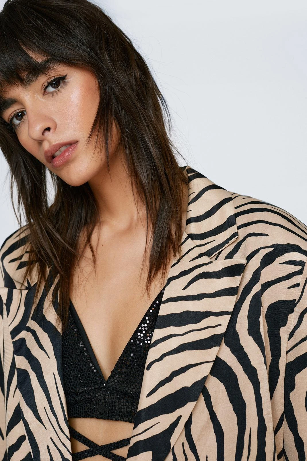 Zebra Print Tailored Blazer - Image 2