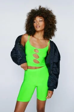 Slinky Cut Out Crop Top