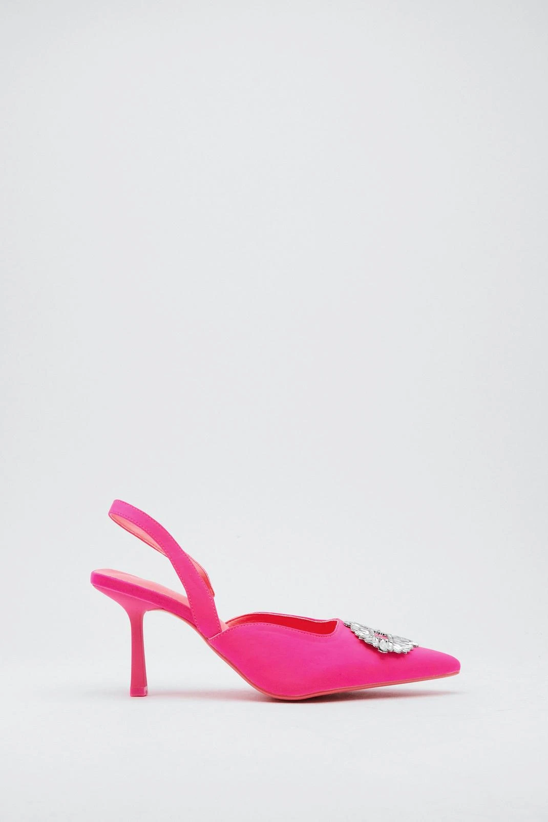 Neoprene Diamante Trim Sling Back Courts - Image 2