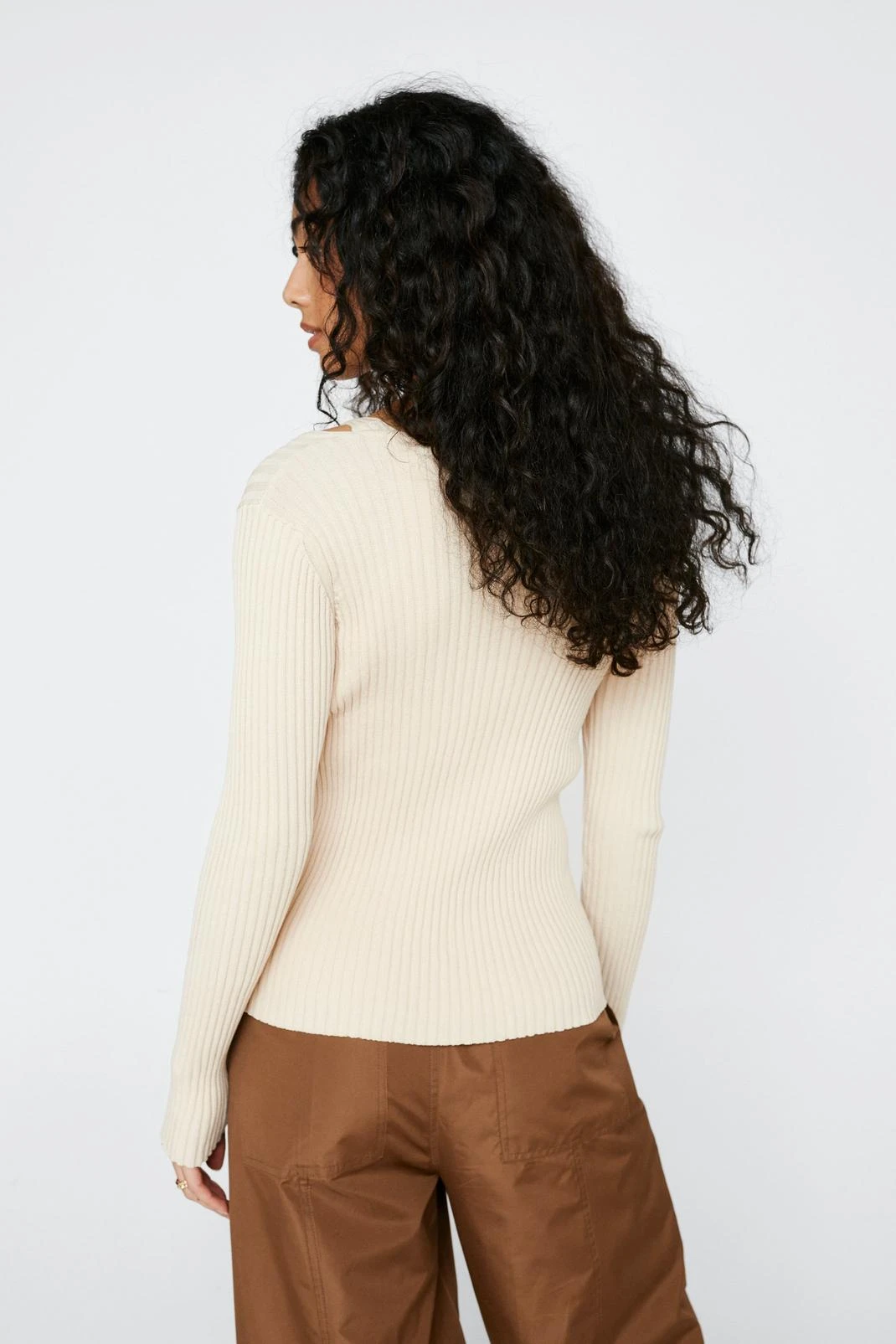 2 In 1 Knitted Ribbed Cardigan - Image 3