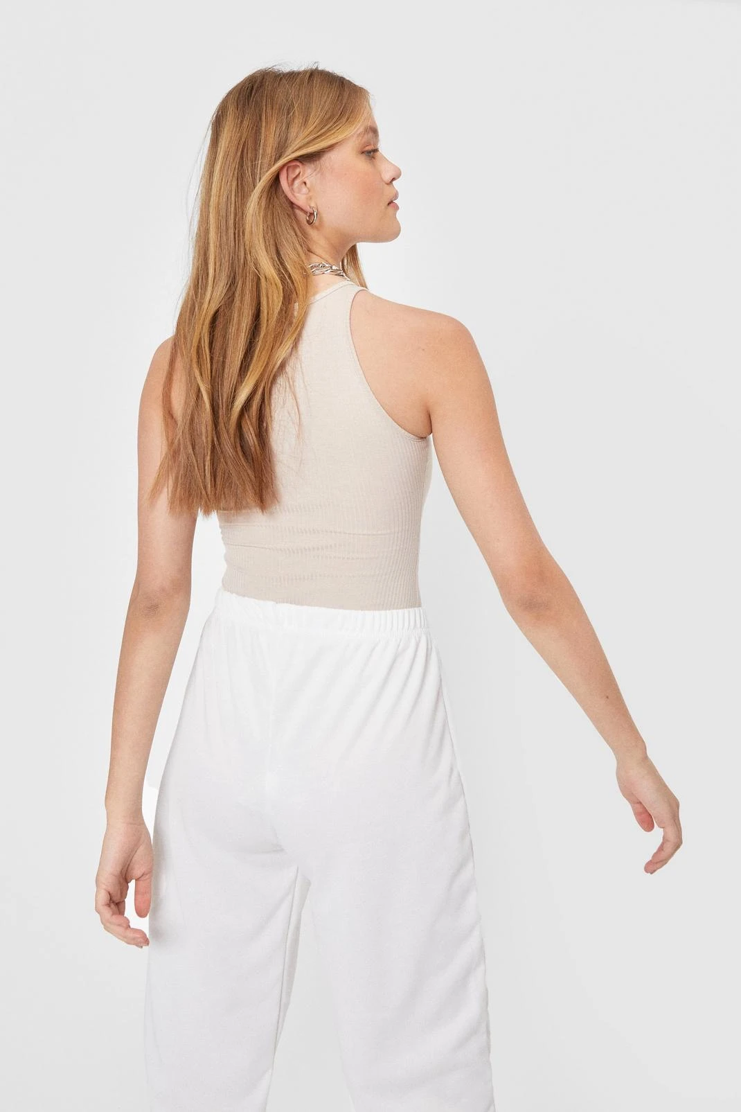 Ribbed Racerback High Leg Bodysuit - Image 6