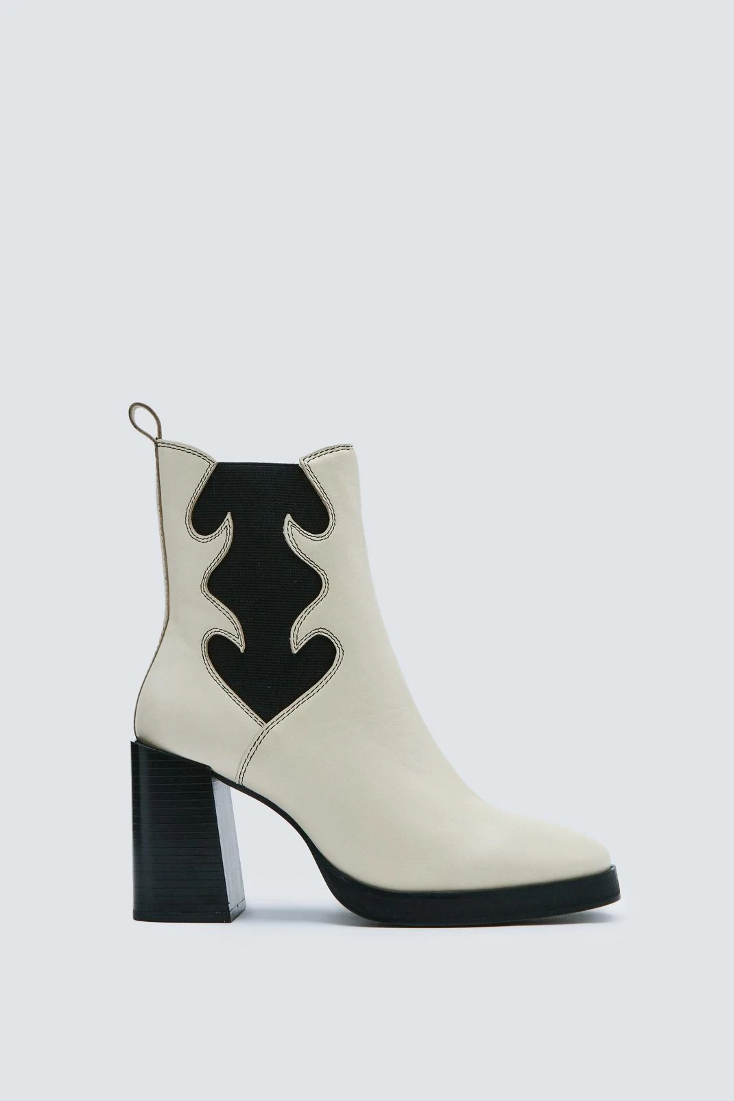 Real Leather Platform Heeled Chelsea Boot - Image 2