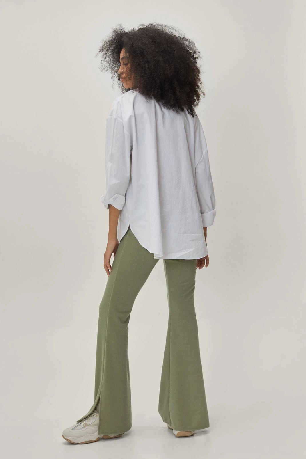 Split Hem Fit And Flare Pants - Image 6