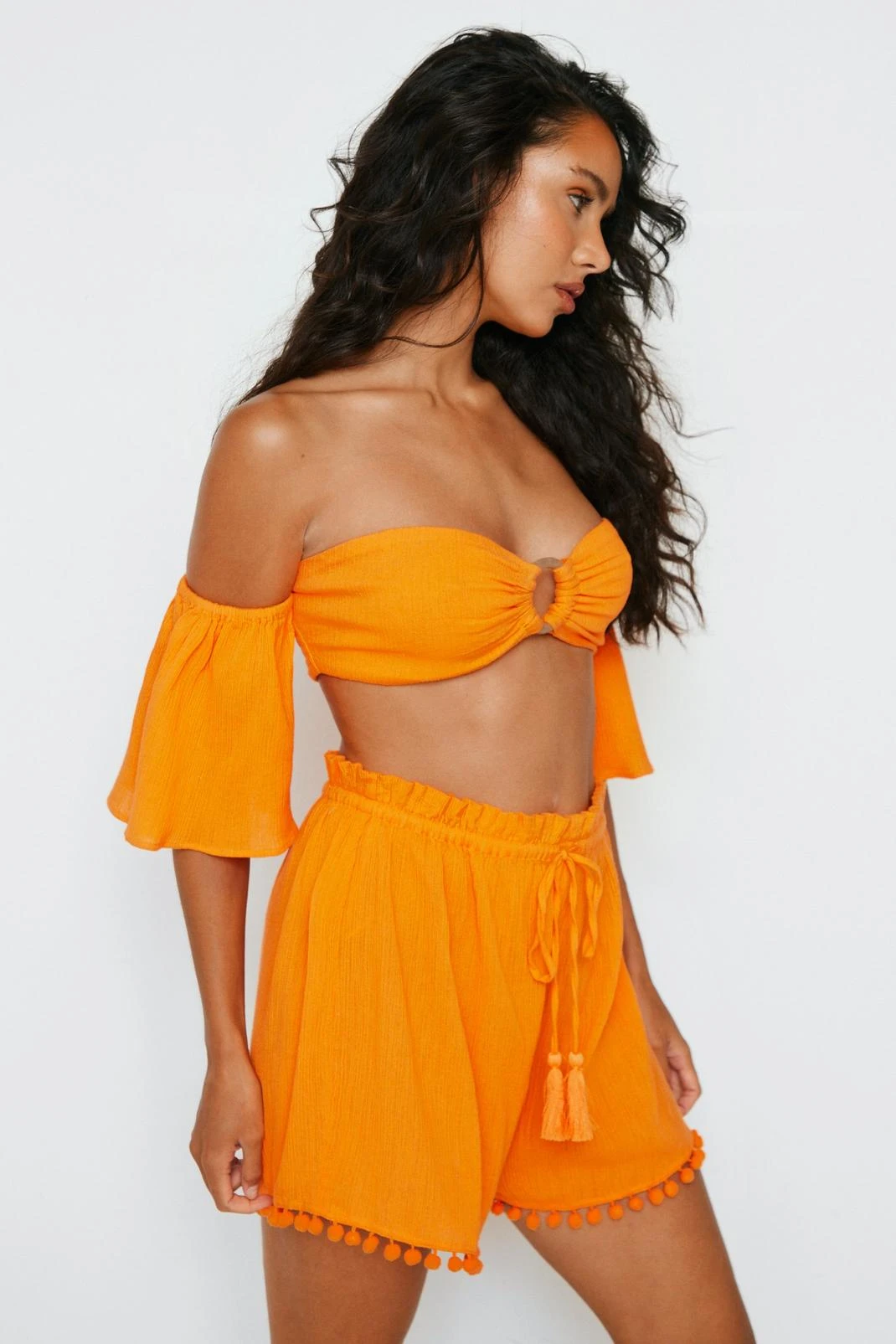 Bardot Ring Crinkle Cover Up Top - Image 6