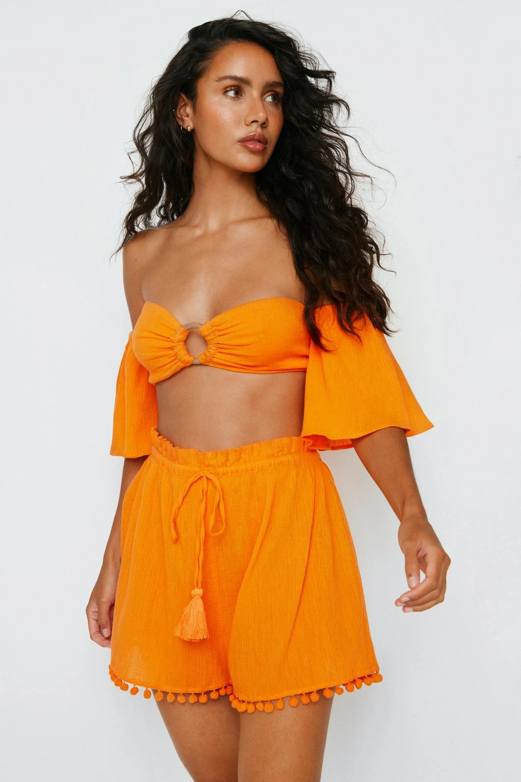Bardot Ring Crinkle Cover Up Top - Image 4