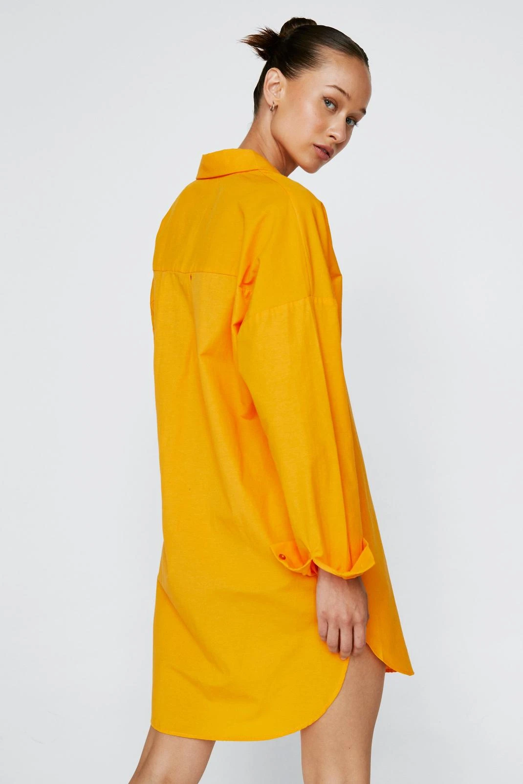 Cotton Poplin Oversized Shirt Dress - Image 6