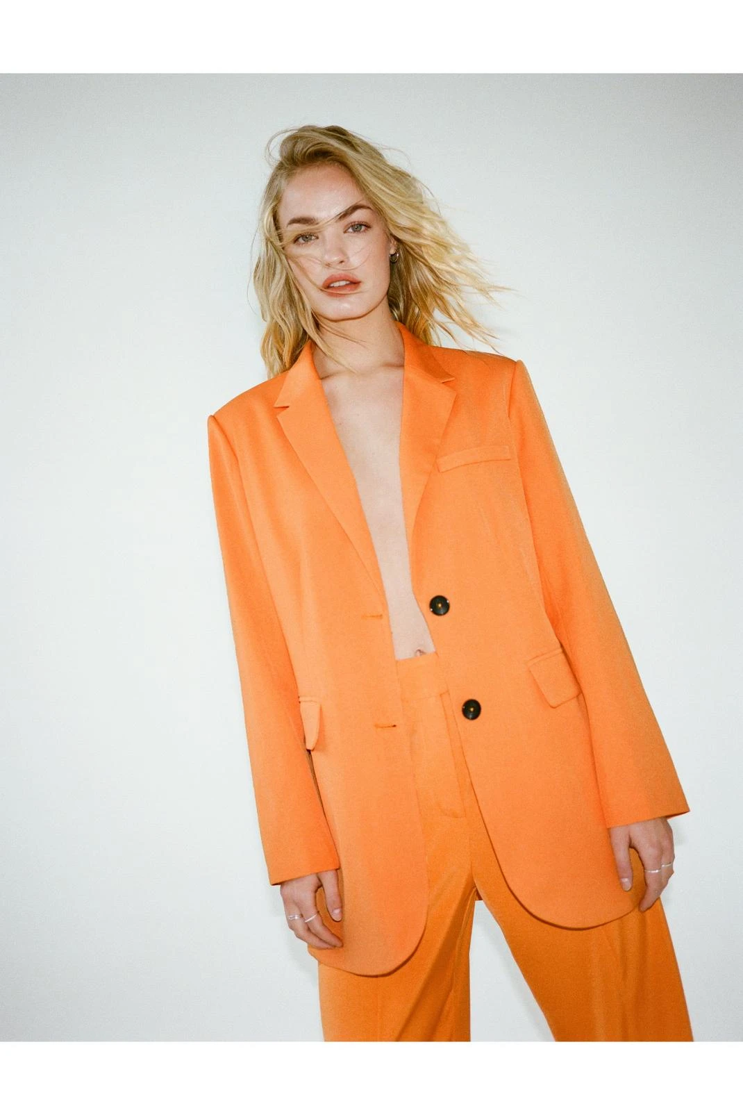 Oversized Twill Single Breasted Blazer - Image 19