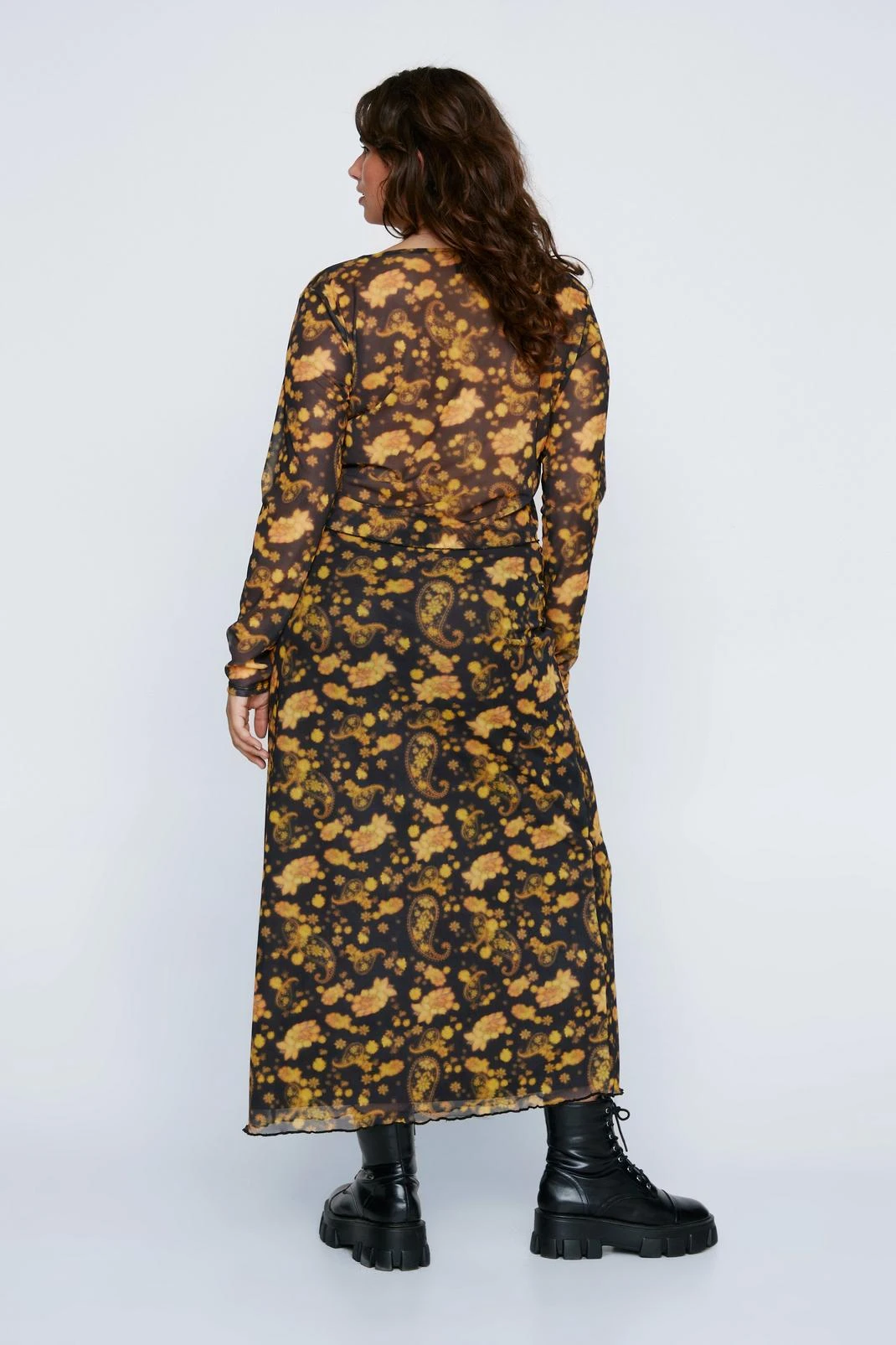 Plus Size Floral Print Maxi Skirt - Image 2