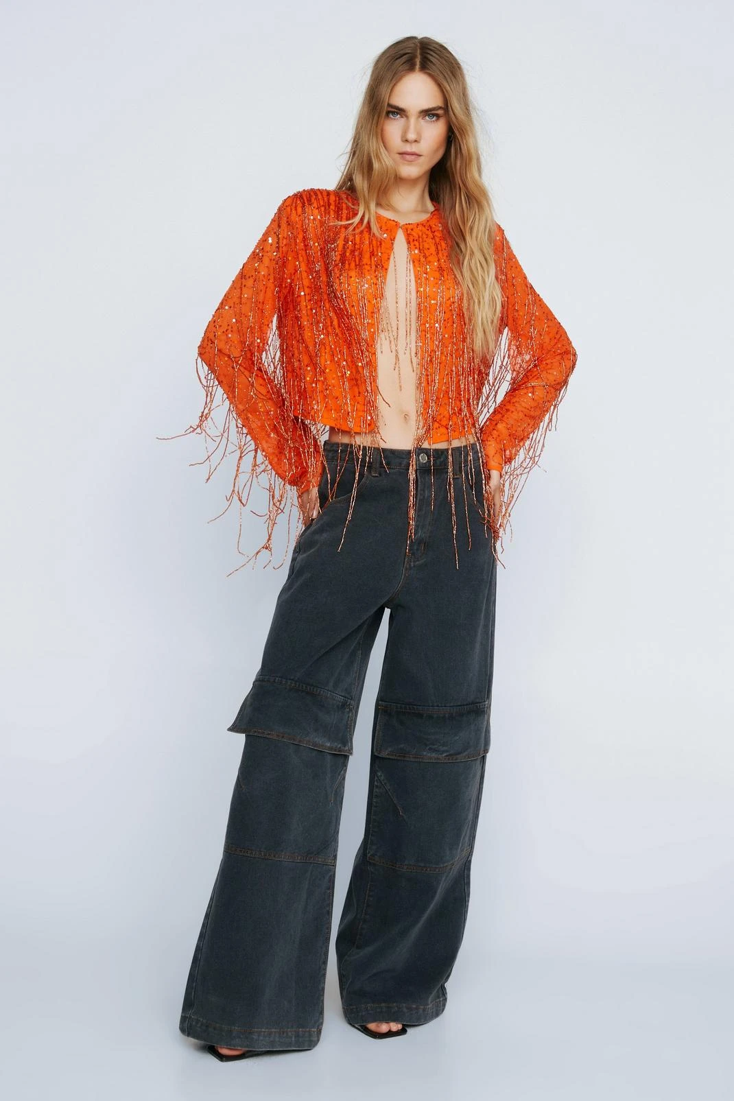 Tassel Beaded Fringe Embellished Jacket