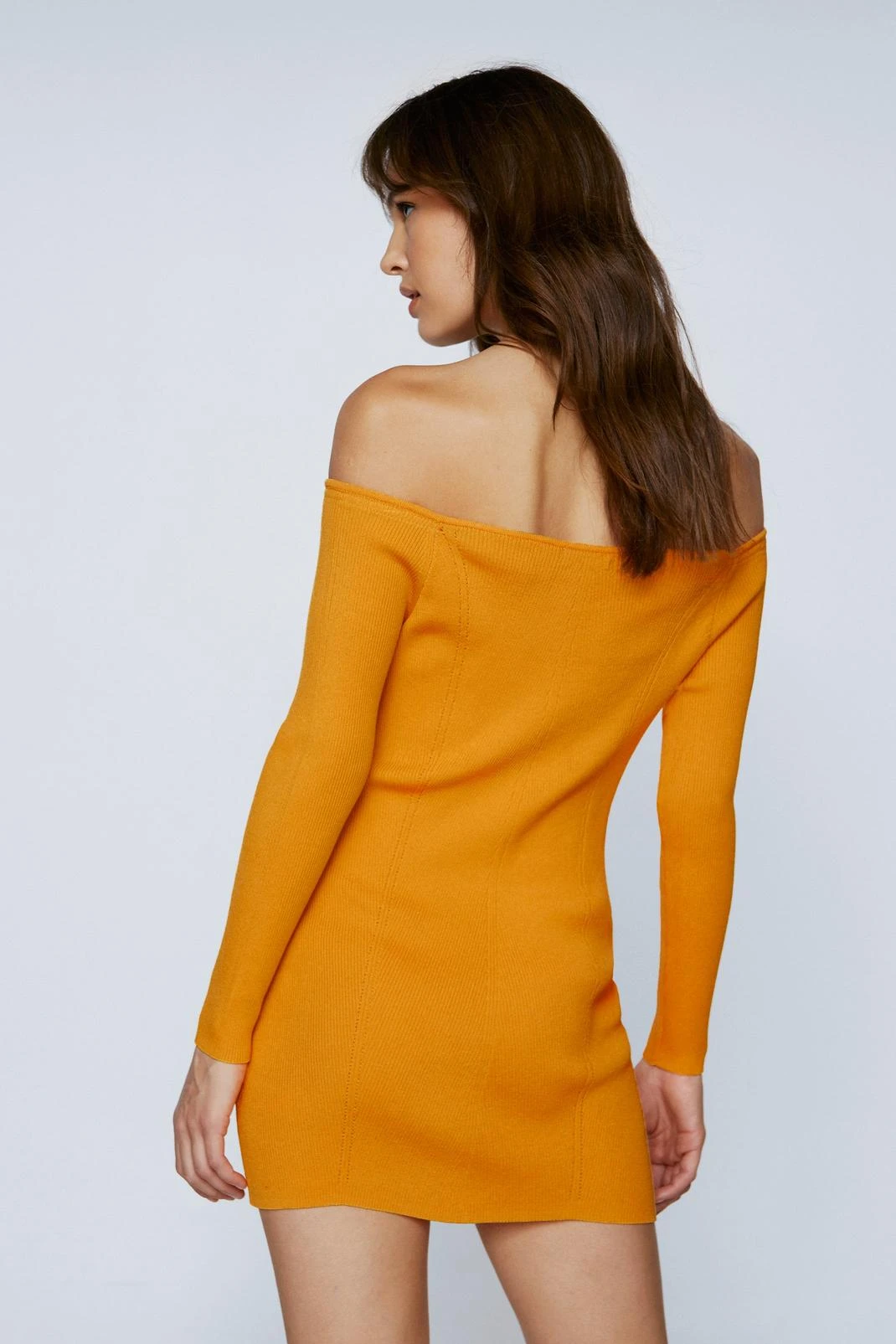 Zip Through Knitted Mini Dress - Image 6