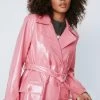 Longline Vinyl Trench Coat