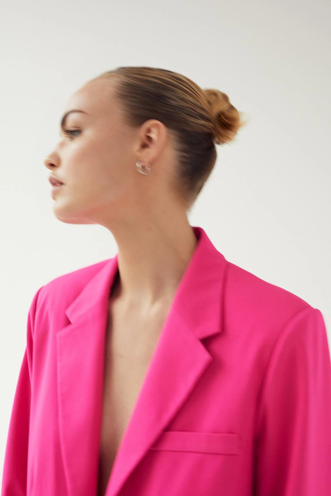 Oversized Twill Single Breasted Blazer - Image 2