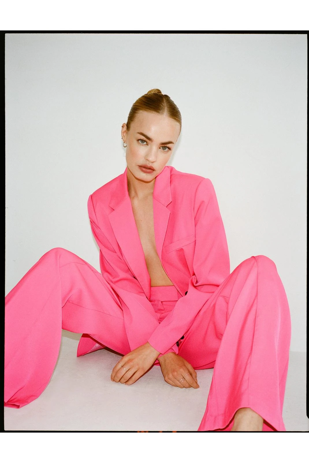 Oversized Twill Single Breasted Blazer