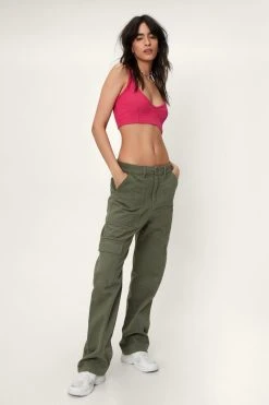 Premium Ribbed V Neck Crop Bralette